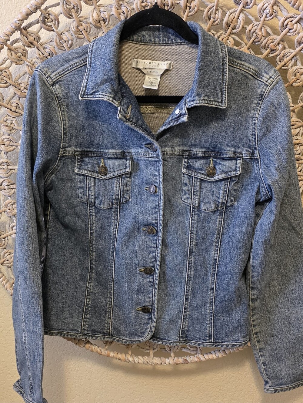 Geoffrey Beene Sport Women’s Size 6 Stretch Blue Denim Jean Jacket